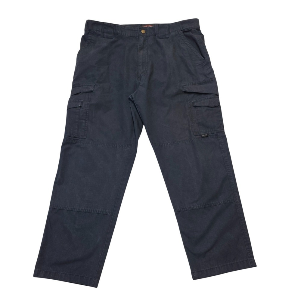 Tru-Spec Tactical Cargo Pants Men's 38x30 Black Ripstop Pockets Polyester Cotton
